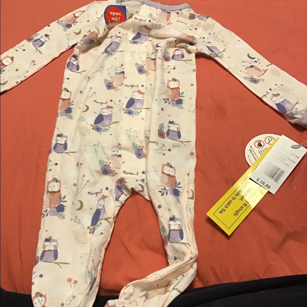 owl love you forever modal magnetic footie pajamas